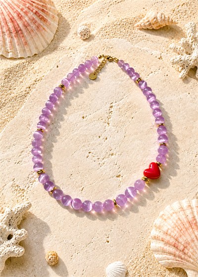 AMORE LILAC - SELENİT KOLYE