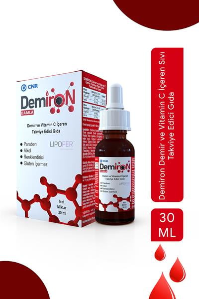 Demiron Demir ve Vitamin C İçeren Sıvı Takviye Edici Gıda 30 Ml