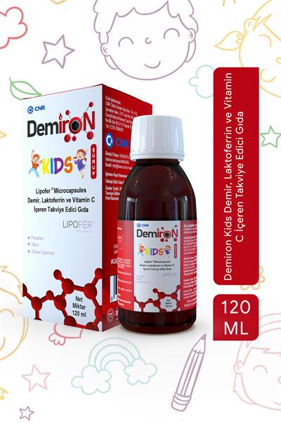 Demiron Kids Demir, Laktoferrin ve Vitamin C İçeren Takviye Edici Gıda 120 Ml Şurup