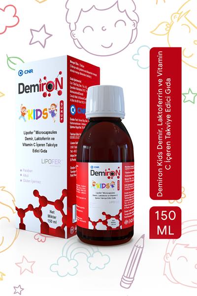 Demiron Kids Demir, Laktoferrin ve Vitamin C İçeren Takviye Edici Gıda 150 Ml Şurup