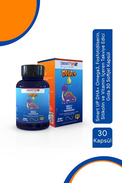 Smart UP DHA+ Omega3, Fosfotidilserin, Sitikolin ve Vitamin İçeren Takviye Edici Gıda 30 Softjel Kapsül