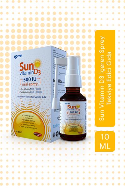 Sun Vitamin D3 İçeren Sprey Takviye Edici Gıda 10 ml