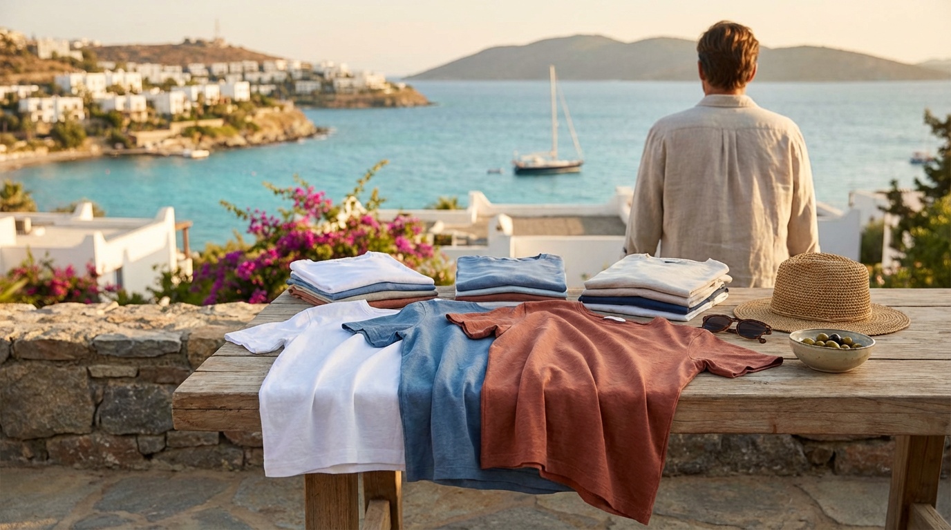 şık tişört,Bodrum yaz,erkek moda