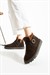 Kadın Bot & Bootie Süet Kahverengi Kısa Topuklu Casual/Günlük