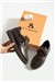 Kadın Sneaker Hakiki Deri Kahverengi Kısa Topuklu Casual/Günlük