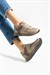 Kadın Sneaker Hakiki Deri Vizon Kısa Topuklu Casual/Günlük