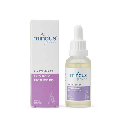 Mindus Aha & Bha Canlandırıcı & Cilt Tonu Eşitleyici Peeling Cilt Serumu 30 ml (Aha 10% + Bha 2%)