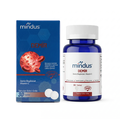 Mindus Demir Bisglisinat - Vitamin C 30 Tablet