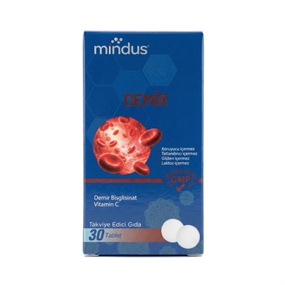 Mindus Demir Bisglisinat - Vitamin C 30 Tablet