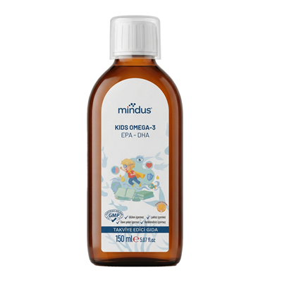 Mindus Kids Omega-3 Portakal Aromalı Şurup 150 ml