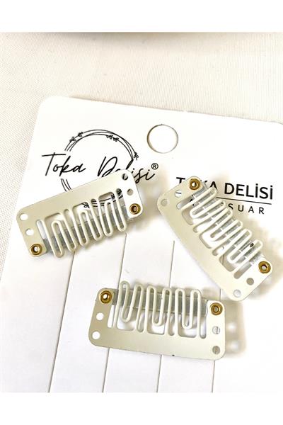 Romantik Pudra Tonlarında Kristal Taşlı Fransız Dantel Dokulu Saçsız Bebek Tokası El Yapımı