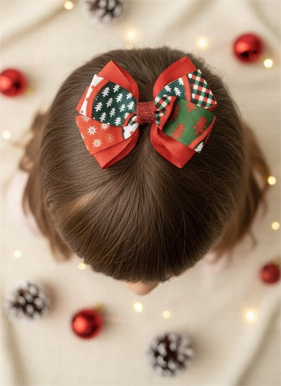 Yılbaşı Tokası, Fiyonk Toka, Çocuk Toka Hand Made Noel Christmas Pens Toka Özel Seri Son Trend 