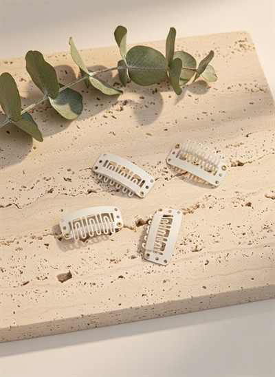 Saçsız ve Az Saçlı Bebekler İçin İkili Ponponlu Gri Mini Fiyonk Toka Seti - el yapımı