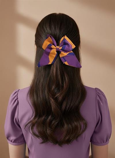 Özgün Tasarım Ve Kalite! Mor Lacivert Turuncu Toka  El Yapımı