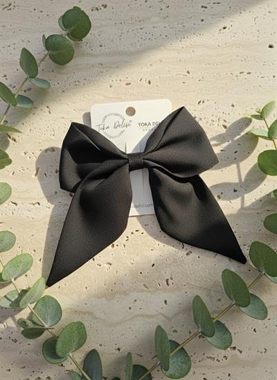  Siyah Otomatik Fiyonk Toka, Genç Kız Çocuk Klipsli Kadin Toka Hediyelik El Yapımı