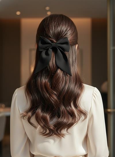  Siyah Otomatik Fiyonk Toka, Genç Kız Çocuk Klipsli Kadin Toka Hediyelik El Yapımı