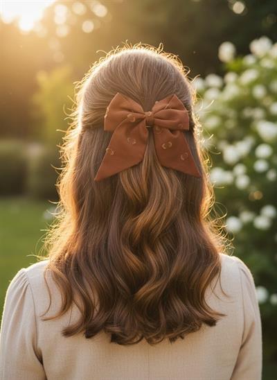 Kendinden Desenli Kahverengi Otomatik Fiyonk Toka, Özel Tasarım Toka, El Yapımı 