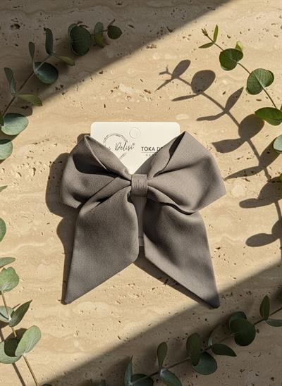 Gri Kadin Renkli Otomatik Fiyonk Toka, El Yapımı