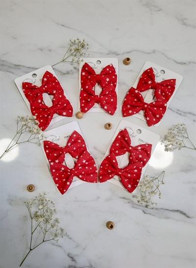 5 Adet 23 Nisan, 29 Ekim İçin El Yapımı İkili Kombin Kırmızı Beyaz Yıldızlı Toka