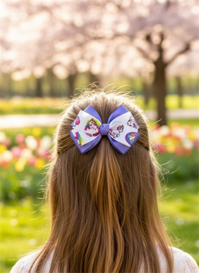 Mor Unicorn Kurdele Fiyonk Toka, Özel Gün Grogren Kurdele Çocuk Klipsli Kiz Cocuk Toka El Yapımı