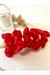 5 Adet Kırmızı Rahat Ve Şık Scrunchie Saten Simit Toka, Kına Için Toka