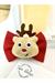 Büyük Geyik Figürlü Yılbaşı Kırmızı Toka Karne Hediyesi Fiyonk Toka Hand Made Noel Christmas Toka