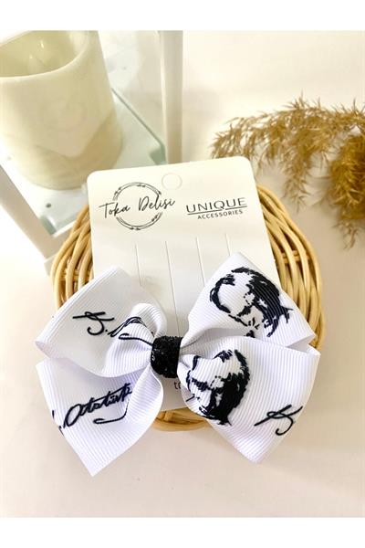 23 Nisan 29 Ekim Kırmızı Beyaz Son Trend Fiyonk Toka, Kurdele Hand Made Çocuk Pens Fiyonk Toka