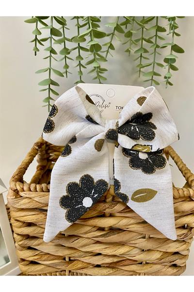 Acı Kahve Kahve Krem El Yapımı Kendinden Desenli Yeni Moda Otomatik Fiyonk Toka