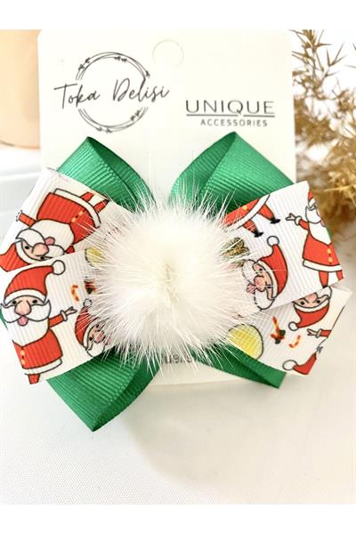 Özel Seri Son Trend Yılbaşı Tokası, Fiyonk Toka, Çocuk Toka Hand Made Noel Christmas Pens Toka