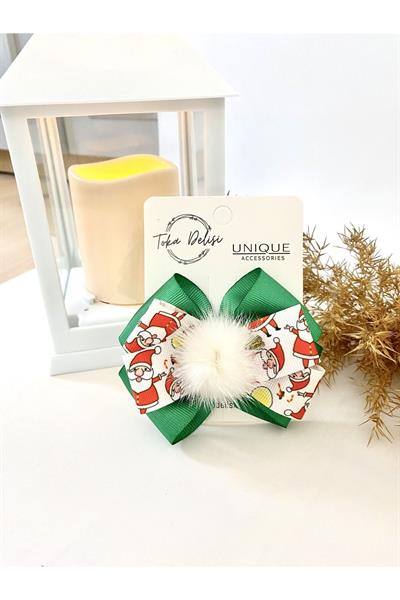 Özel Seri Son Trend Yılbaşı Tokası, Fiyonk Toka, Çocuk Toka Hand Made Noel Christmas Pens Toka