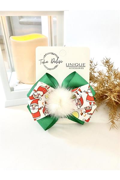 Özel Seri Son Trend Yılbaşı Tokası, Fiyonk Toka, Çocuk Toka Hand Made Noel Christmas Pens Toka