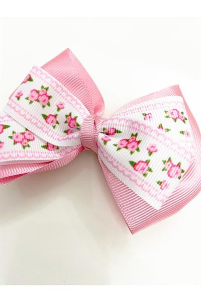 Pembe Fiyonk Toka, El Yapımı Özel Gün Grogren Country Kurdele Çocuk Klipsli Son Trend Fiyonk Toka