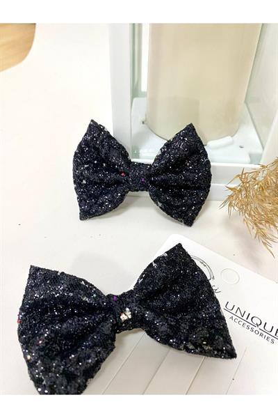 Premium Abiyelik Kumaştan El Yapımı Ikili Lüx Kombin Fiyonk Toka, Doğum Günü Davet Kiz Cocuk Toka