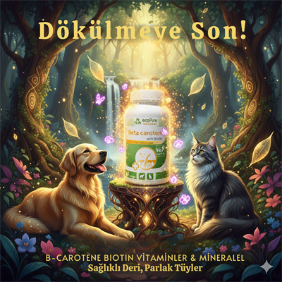 Beta Carotene & Biotin® Powder Kedi ve Köpek için Deri & Tüy Bakım Desteği  90g
