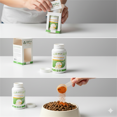 Beta Carotene & Biotin® Powder Kedi ve Köpek için Deri & Tüy Bakım Desteği  90g