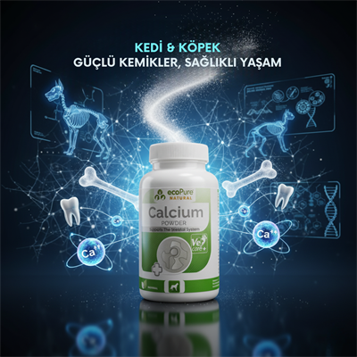 Calcium Powder Kedi & Köpek İçin Doğal Kalsiyum Takviyesi 90g