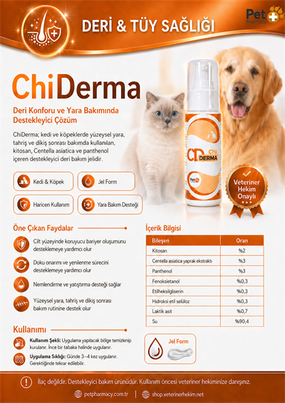 ChiDerma – Kedi & Köpekler İçin Doğal Yara Bakım Jeli