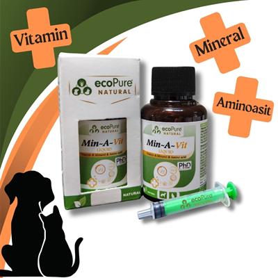 Min-A-Vit® Liquid Dog & Cat 50ml Vitamin, Mineral, Amino Asit Desteği