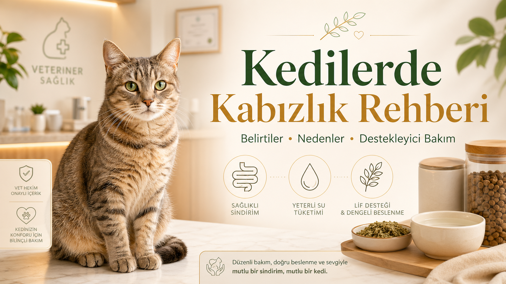 kedilerde kabızlık neden olur veteriner hekim destekleyici bakım rehberi