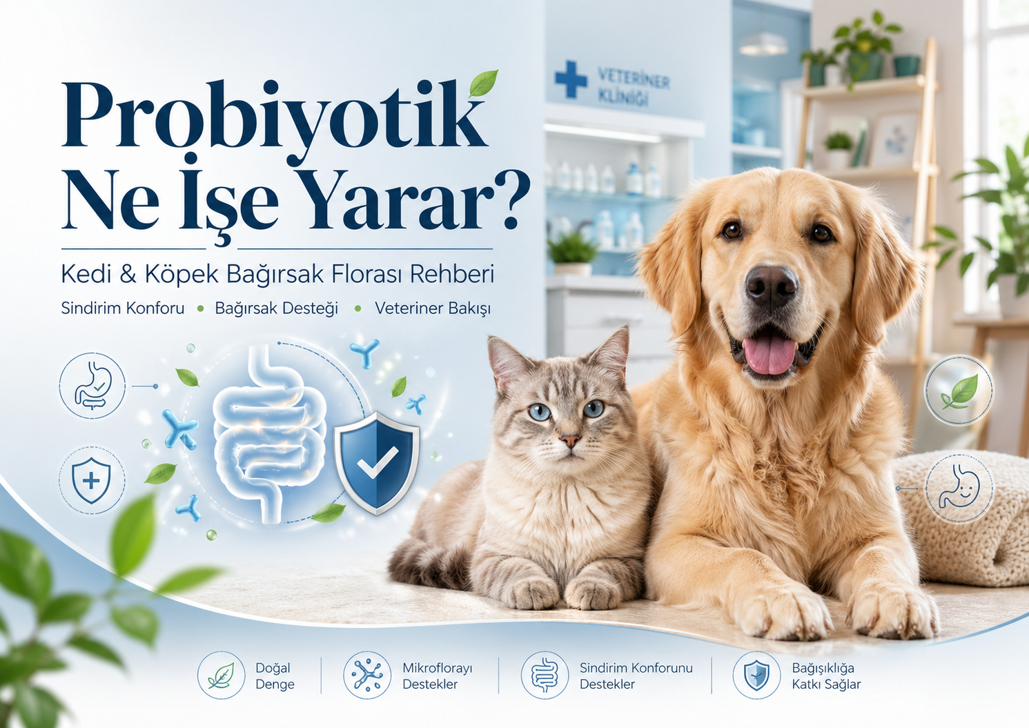 kedi ve köpeklerde probiyotik ne işe yarar bağırsak florası rehberi,mama değişimi ve antibiyotik sonrası probiyotik desteği kedi köpek,Enteroflora Cat Dog probiyotik prebiyotik bağırsak florası desteği,kedi köpek sindirim konforu ve bağırsak sağlığı veteriner rehberi