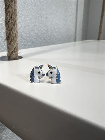 Çocuk Gümüş Mineli Unicorn Küpe