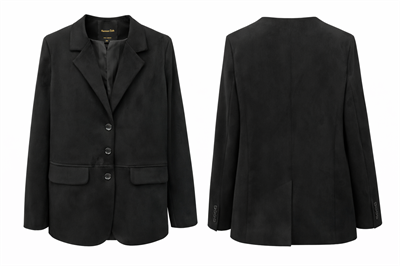 Masino Süet Blazer Ceket Siyah