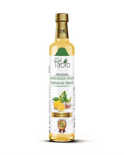 MAYDANOZ-LİMON-SARIMSAK SİRKESİ-ANALI İÇİMLİK ÇİĞ SİRKE 500 ML