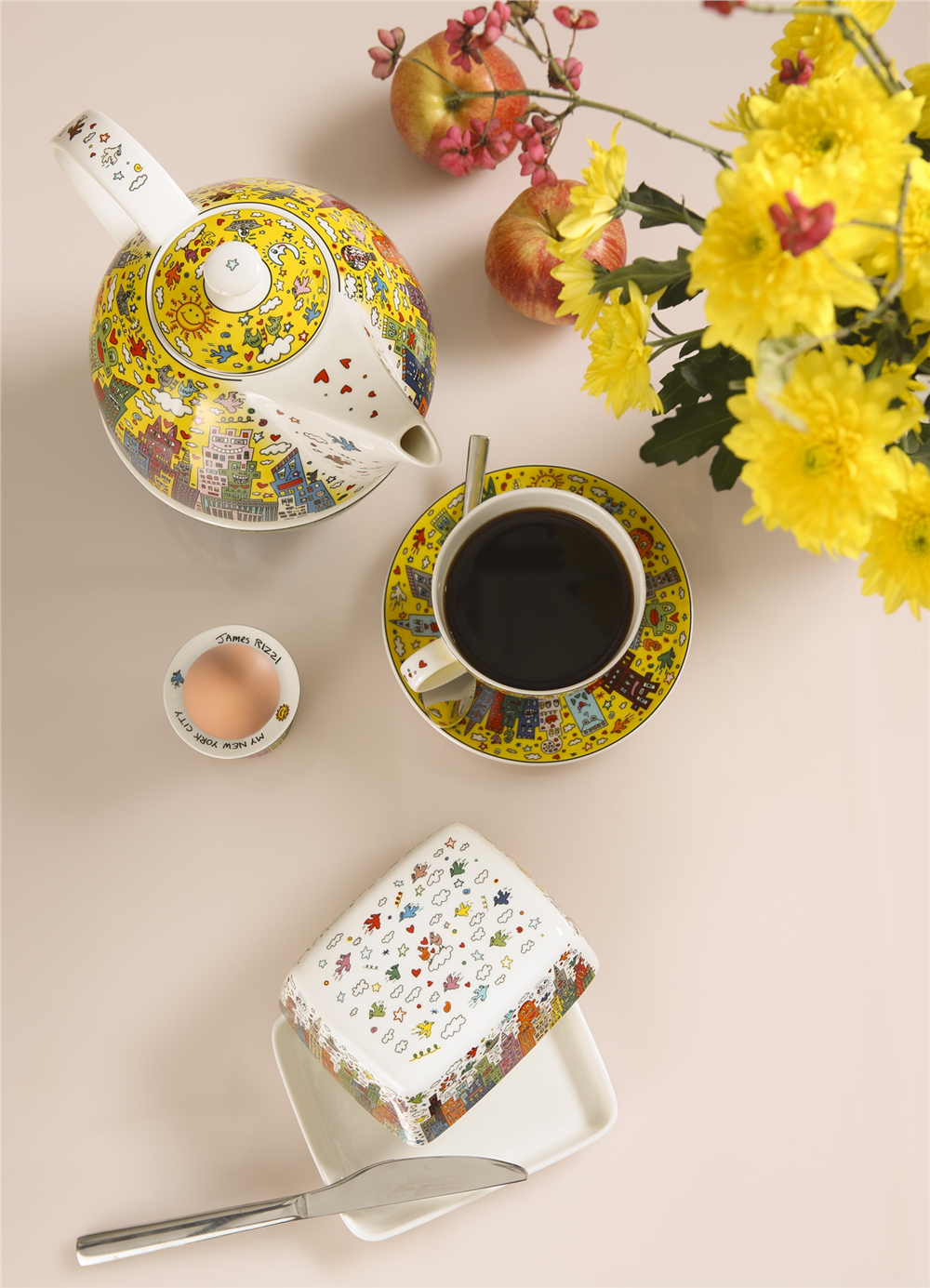 My New York City Sunset Teapot | James Rizzi | Goebel