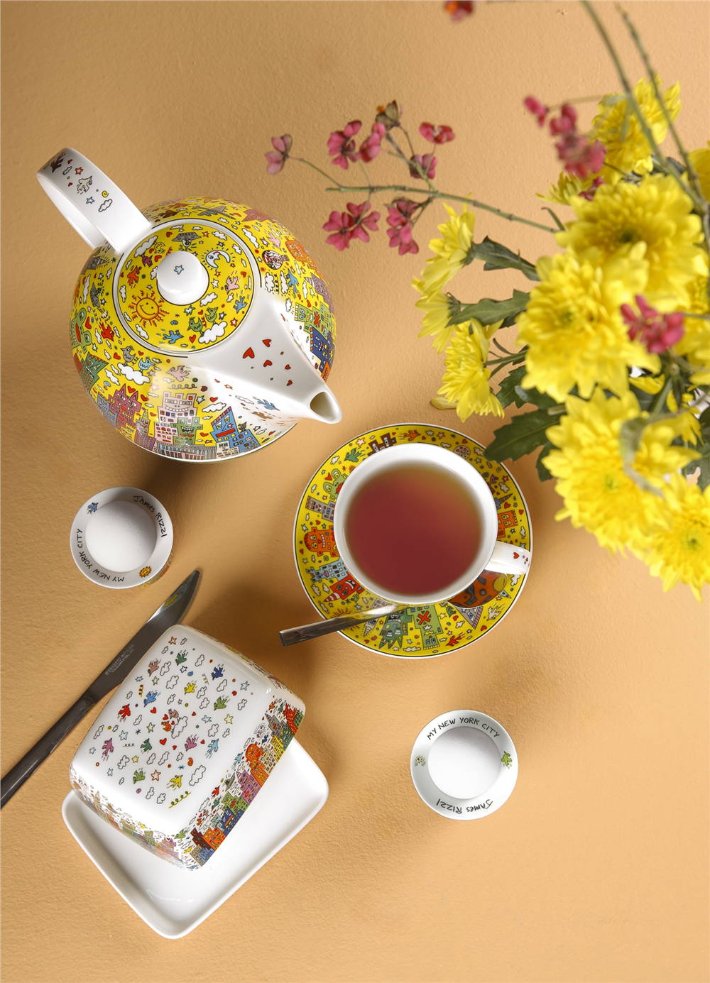 My NY City Sunset Cup Large | James Rizzi | Goebel