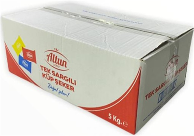 Altun Tek Sargılı Küp Şeker 5 kg (Hijyenik Çift Kat Sızdırmaz Sargı - Endüstriyel Kurumsal İkram Grubu, Çay Ocağı ve Ofis Mutfak Sarf Malzemesi)