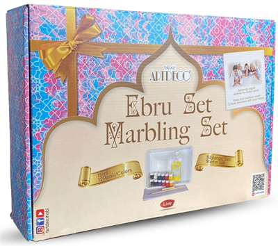 ARTDECO EBRU BOYASI SETİ 12 RENK x 15 ML BAŞLANGIÇ SETİ (A4 TEKNELİ) Y-016-ES7