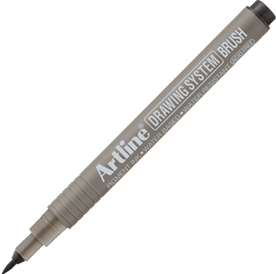 Artline Çizim Kalemi Drawing System Fırça Uç Siyah A-EK-23FN Black