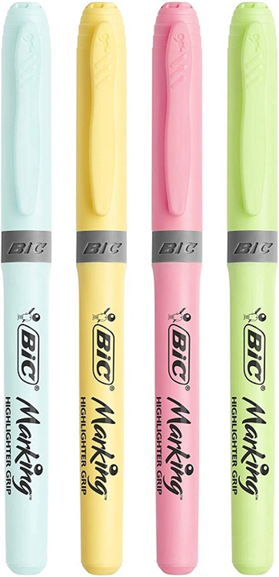 Bic Fosforlu Kalem Brite Liner Grip Set 4lü Pastel Blister 964859