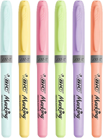 Bic Fosforlu Kalem Brite Liner Grip Set 6lı Pastel Blister 992561